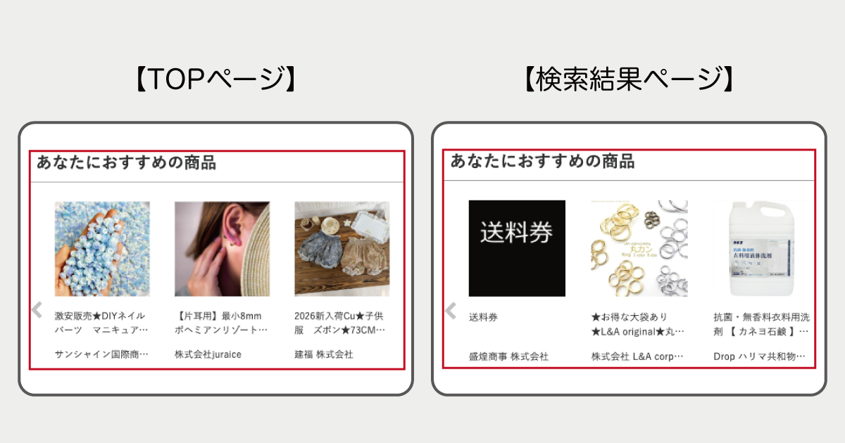 NETSEAおすすめ商品表示