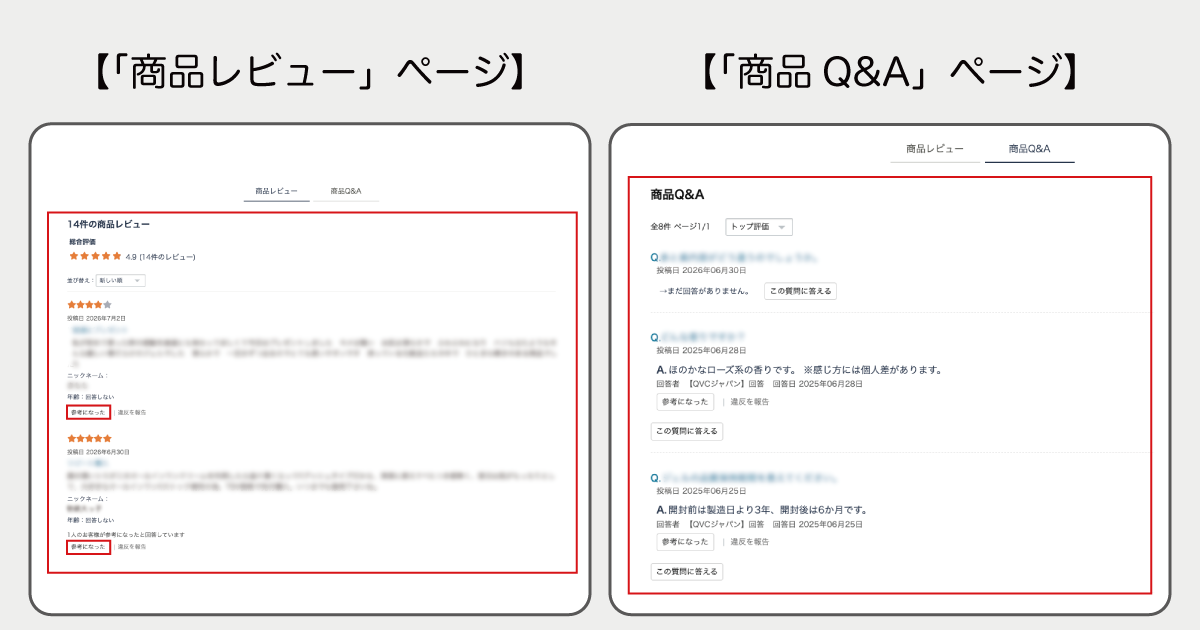 QVCレビュー・Q&A